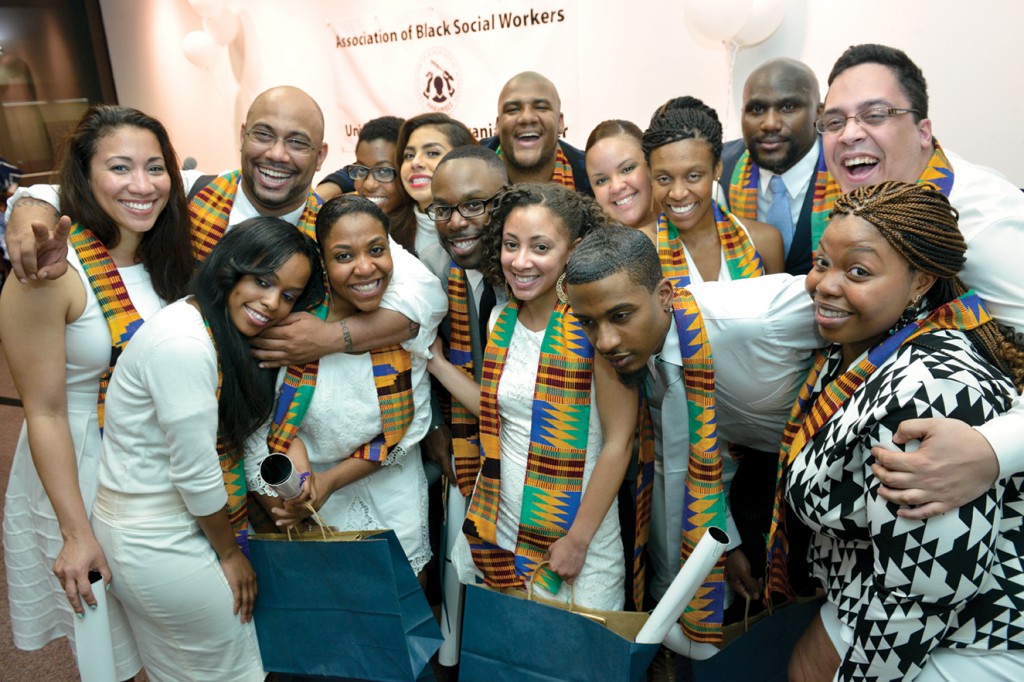 Association of Black Social Work students at the Rites of Passage ceremony