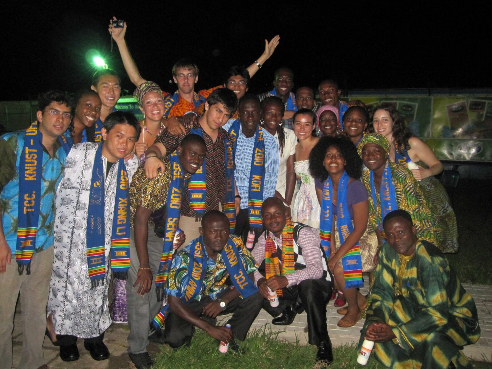 Students pose as a group in Ghana