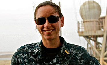 DSW student pictured while in the US Navy