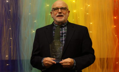 Bob Schoenberg receiving a Lifetime Achievement Award