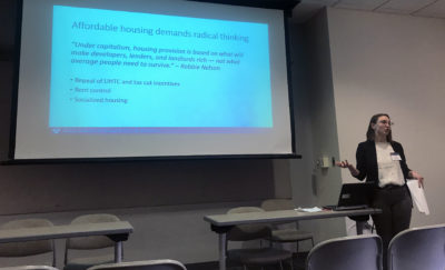SP2 Student Emily Berkowitz presents at the APPAM Student Conference
