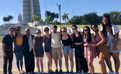 Students from the MSSP 797 course in Havana, with instructor Azahara Palomeque