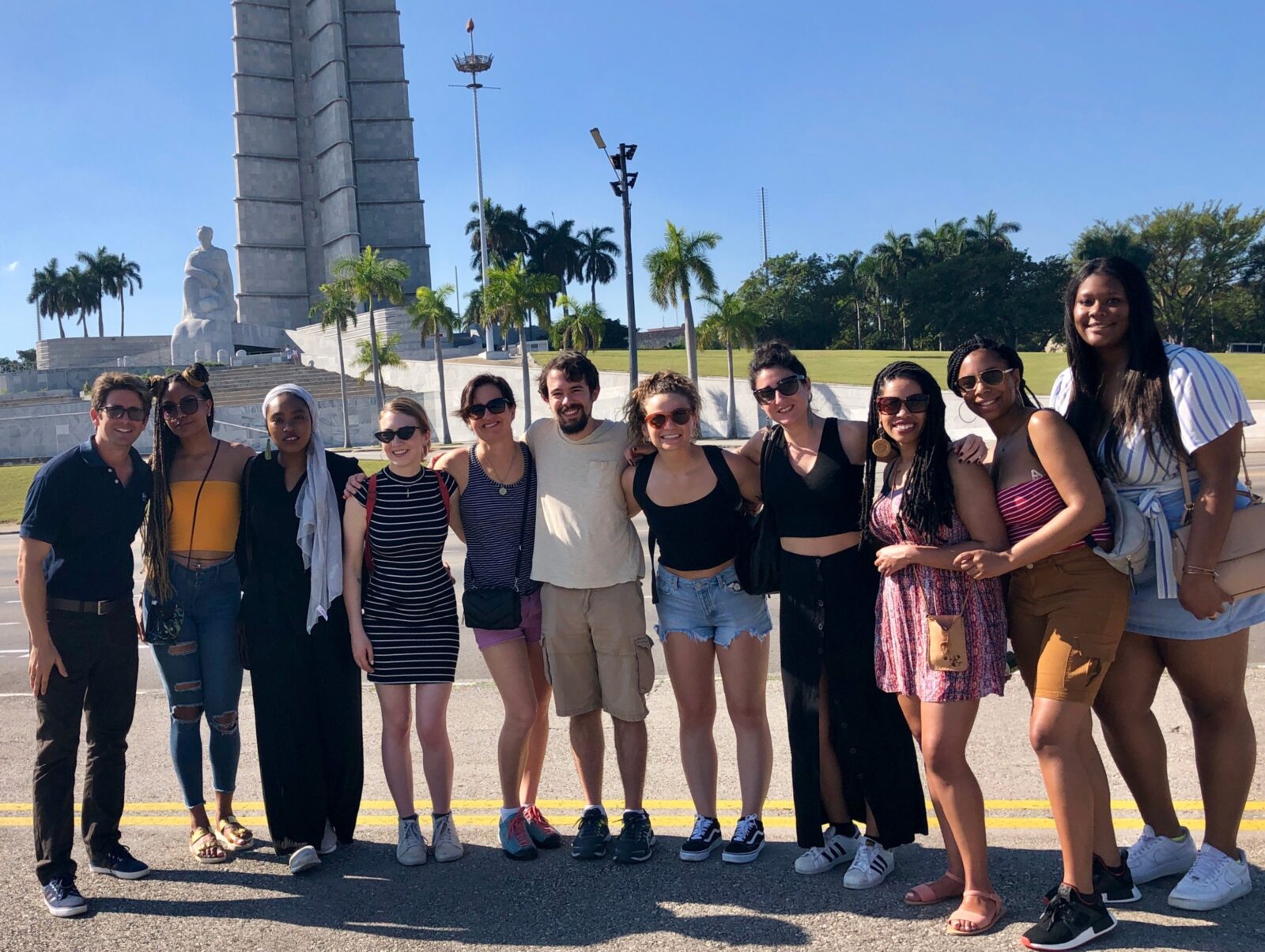 Students from the MSSP 797 course in Havana, with instructor Azahara Palomeque