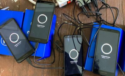Smartphones charging