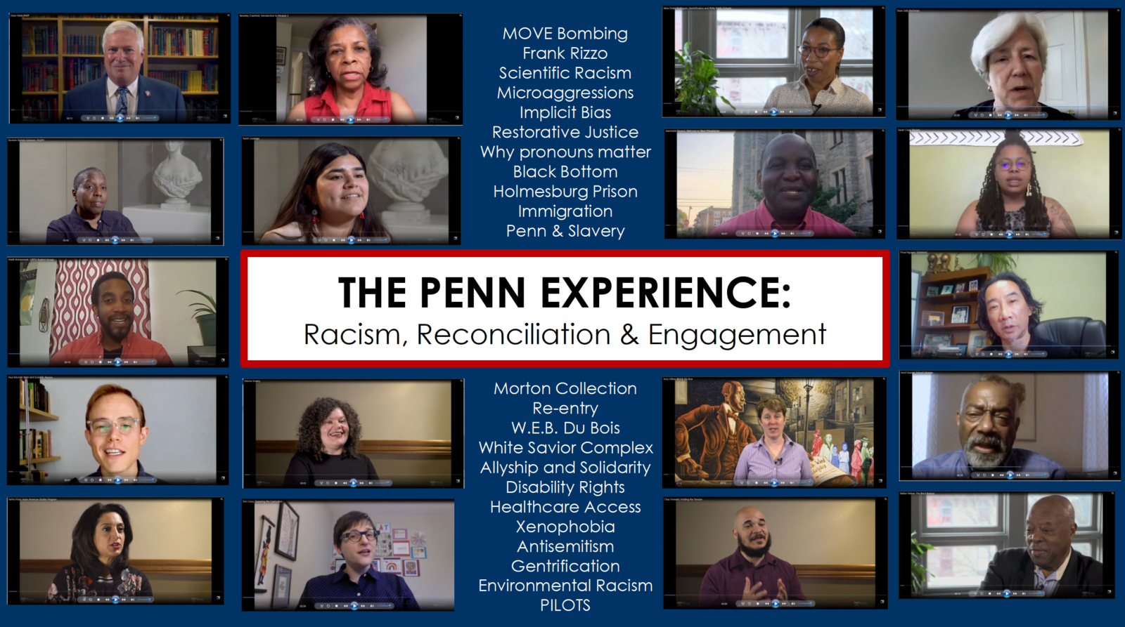 Screenshot of The Penn Experience: Racism, Reconciliation, and Engagement