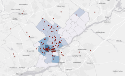 Heat map of SP2 field placements and internships