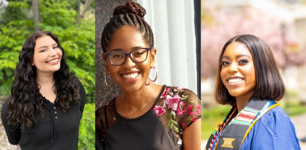 Inaugural cohort of SP2 Social Justice Scholars: Paloma Brand, Skye Horbrook, and Gianni Morsell