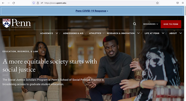 Penn Today and upenn.edu spotlight SP2’s Social Justice Scholars Program